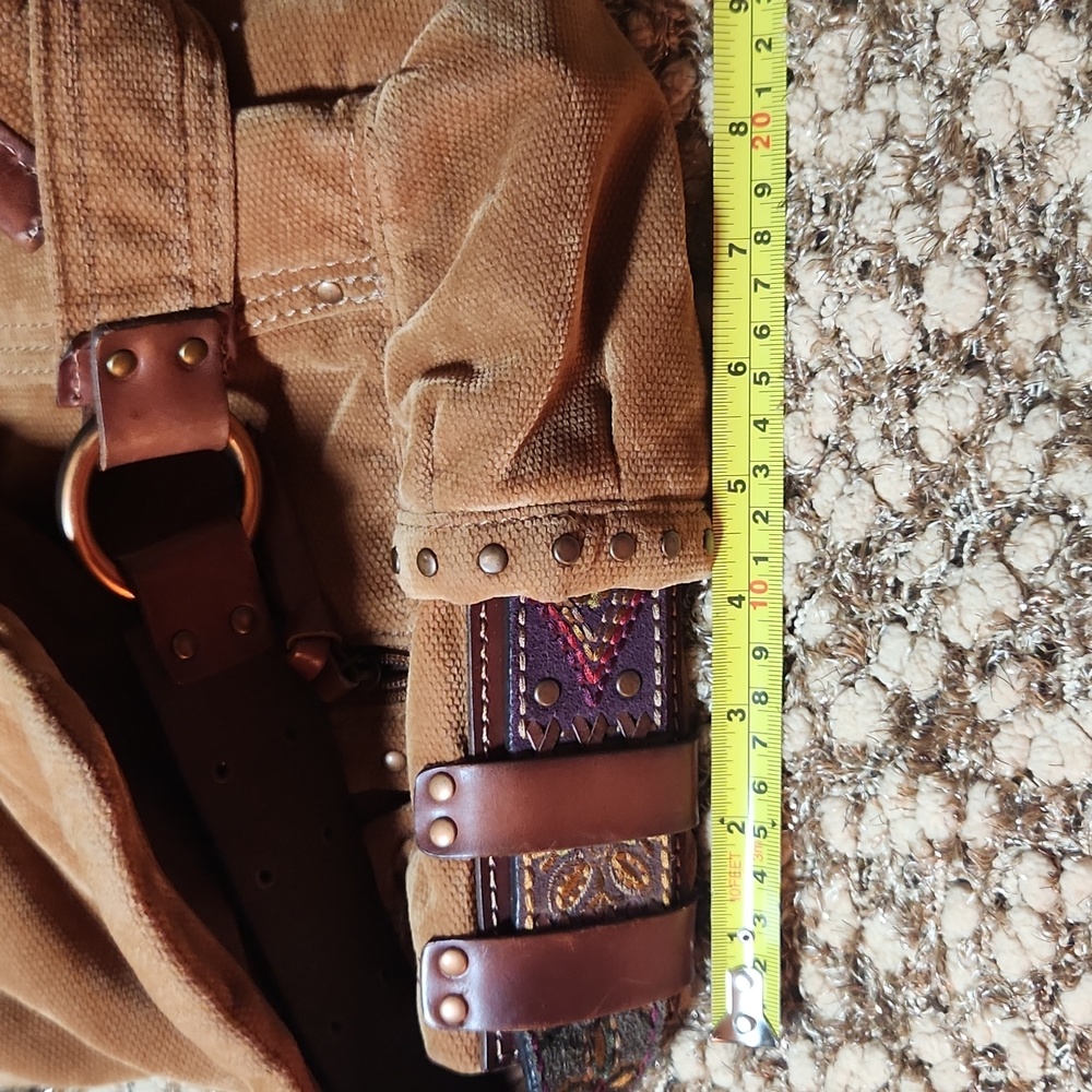 Fossil Tan Canvas and Leather Messenger Bag - Picture 13 of 14